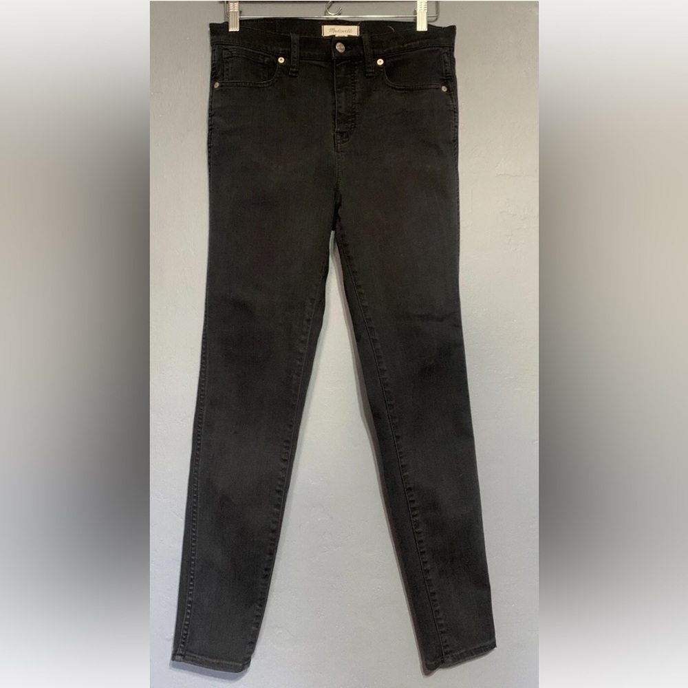 Madewell Womens Sz 29 10" High-Rise Skinny Jeans Black Casual Denim